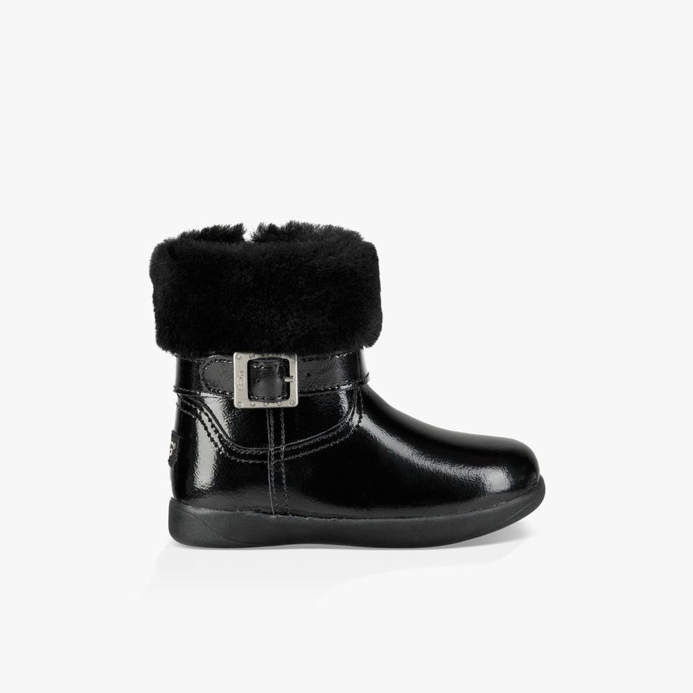 Bottes UGG Gemma Fille Noir Soldes 989VWMFC